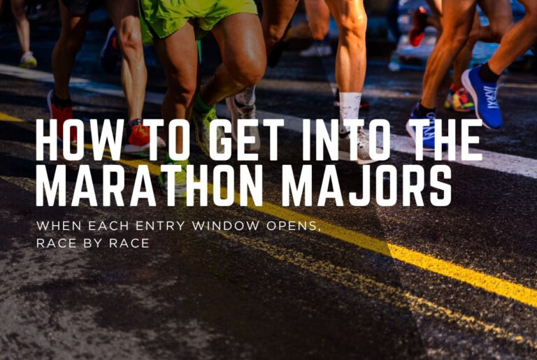 Crowd of runners in a marathon, one of the marathon majors