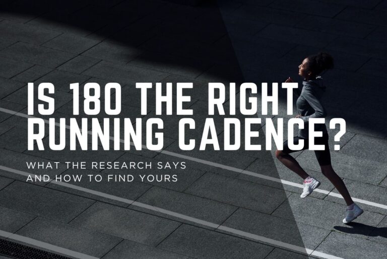 A woman running, showing running cadence
